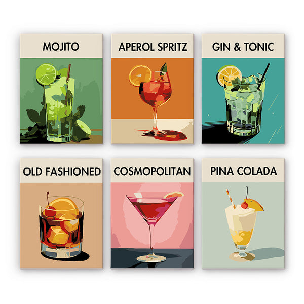Colección Cócteles 2 - Mini Kit Pintar por Números
