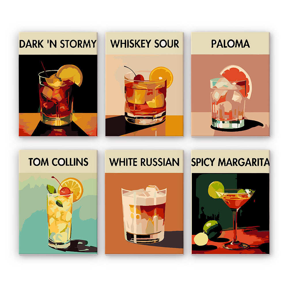 Colección Cócteles 3 - Mini Kit Pintar por Números