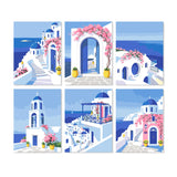 Azul Santorini - Mini Kit Pintar por Números
