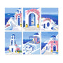 Azul Santorini - Mini Kit Pintar por Números