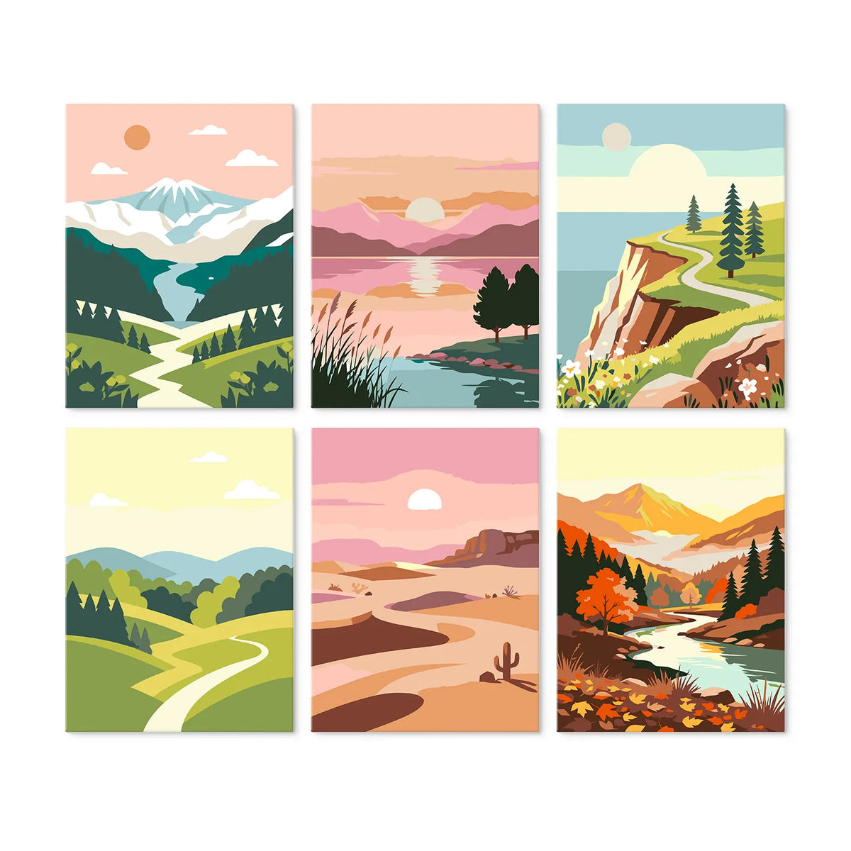 Paisajes Wanderlust - Mini Kit Pintar por Números
