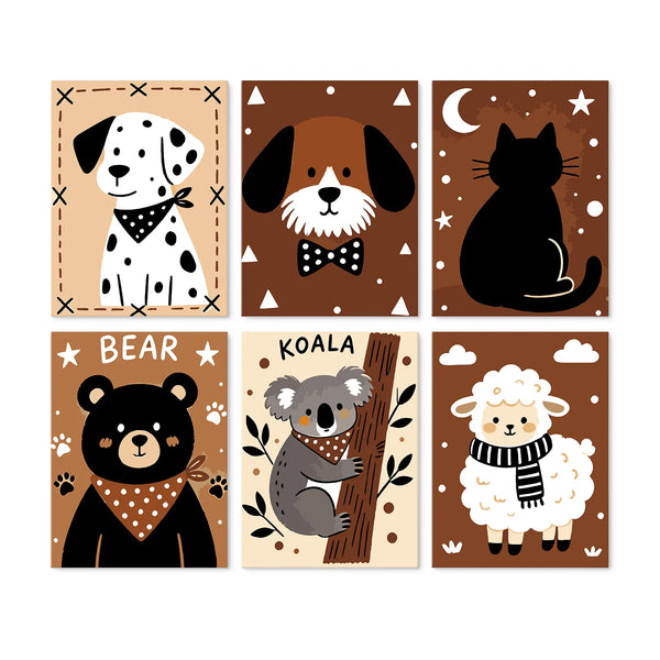 Amigos Animales Adorables - Mini Kit Pintar por Números
