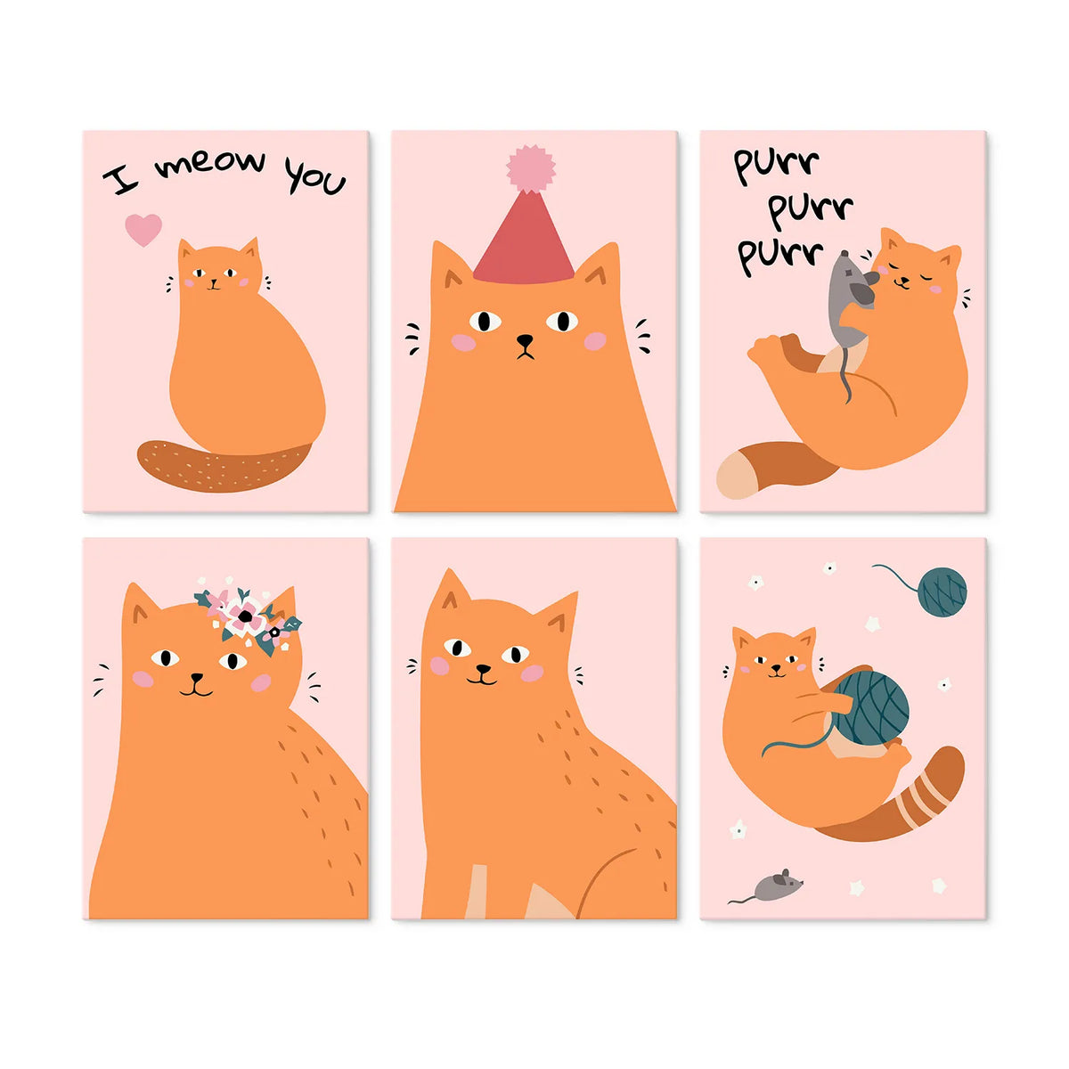 Gato Jengibre - Mini Kit Pintar por Números