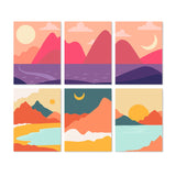 Montañas al Atardecer - Mini Kit Pintar por Números