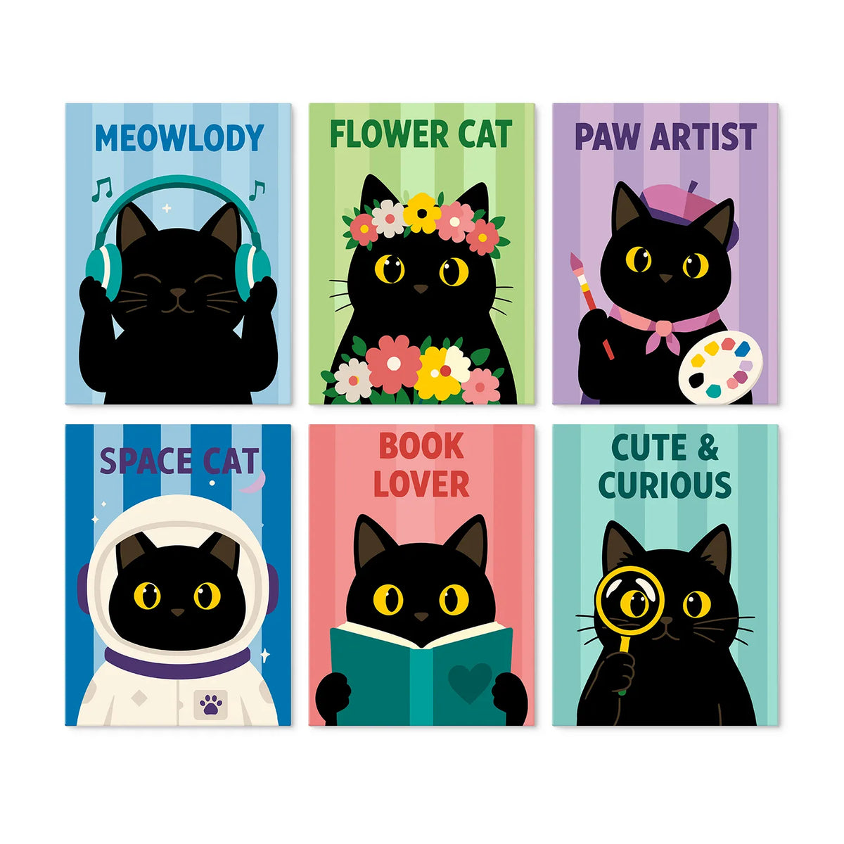 Gato Curioso - Mini Kit Pintar por Números