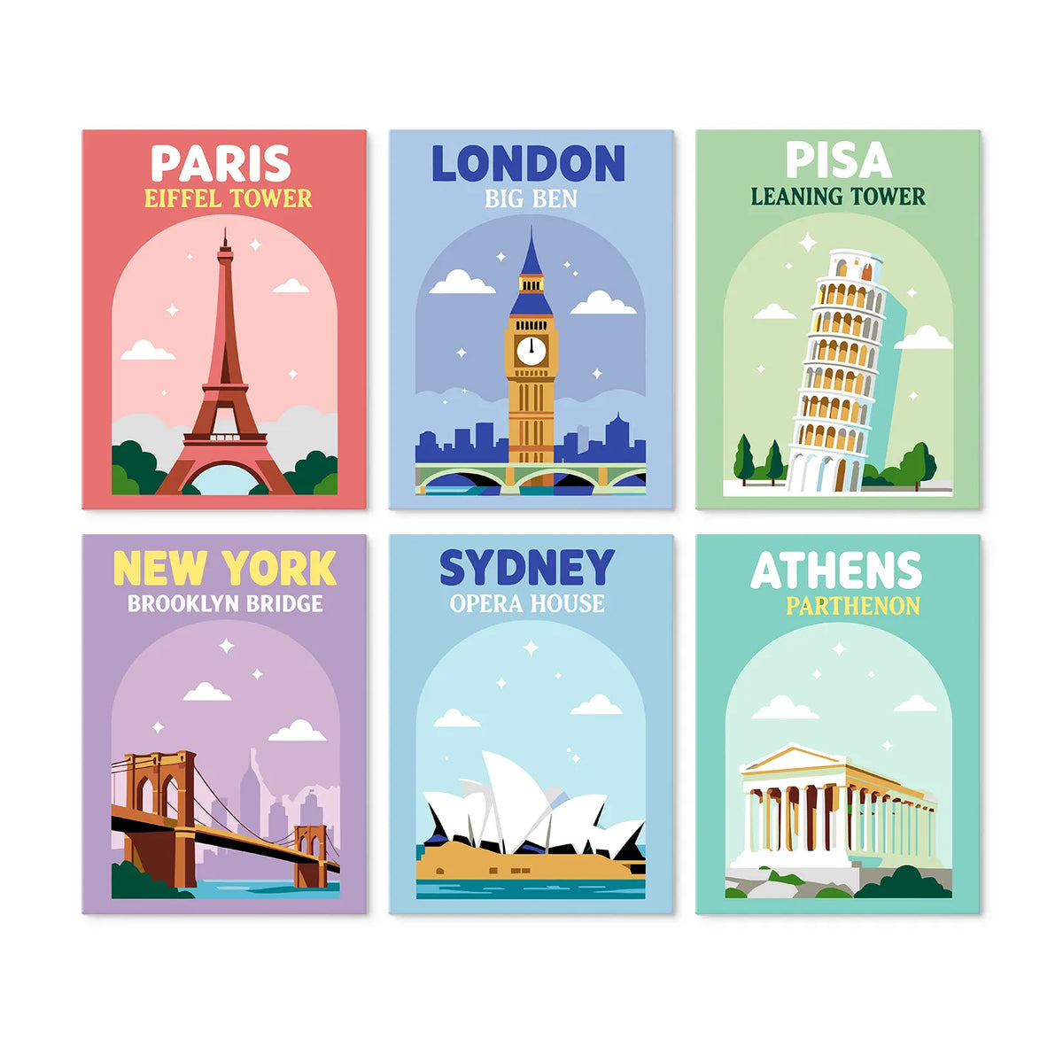 Monumentos del Mundo - Mini Kit Pintar por Números