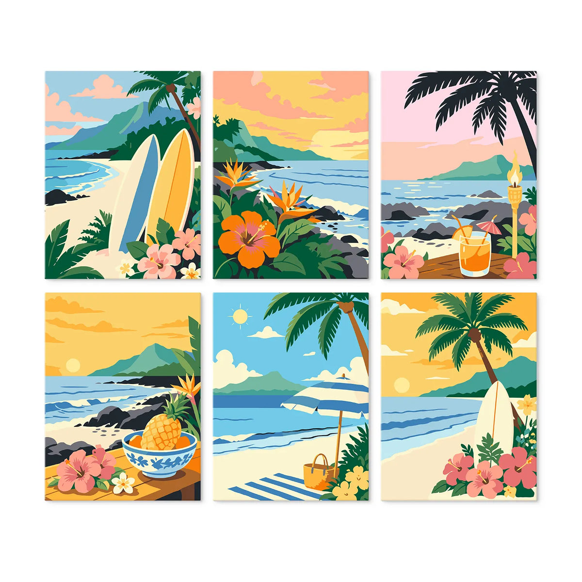 Paraíso Tropical - Mini Kit Pintar por Números