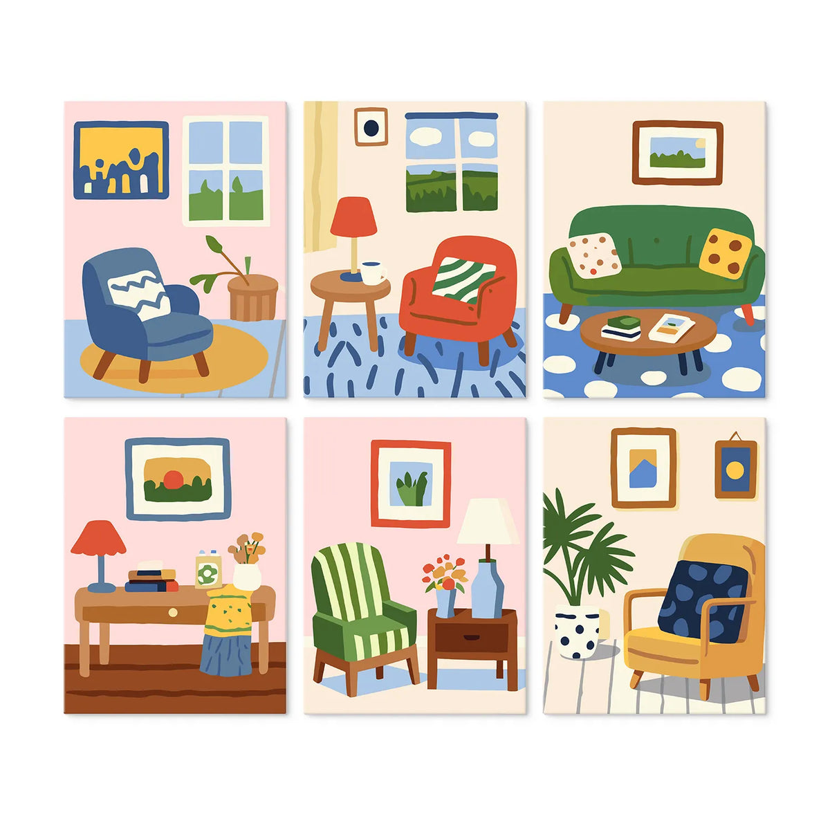 Rincones Acogedores - Mini Kit Pintar por Números