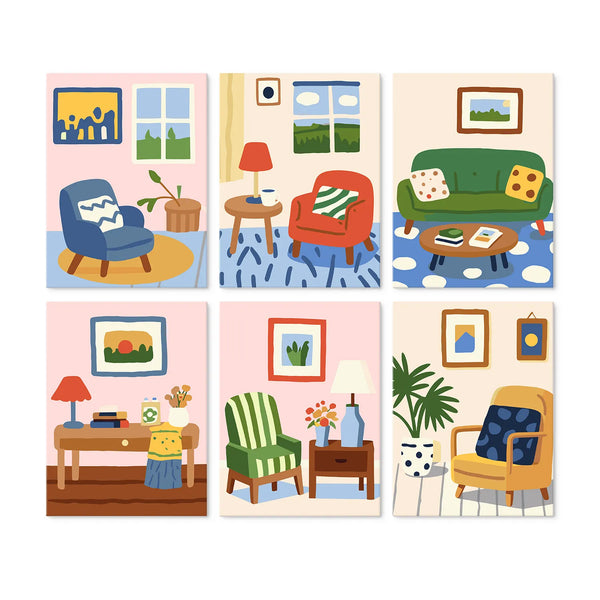 Rincones Acogedores - Mini Kit Pintar por Números