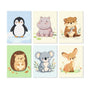Zoo de Bebés - Mini Kit Pintar por Números- Pintar por Números- Canvas by Numbers