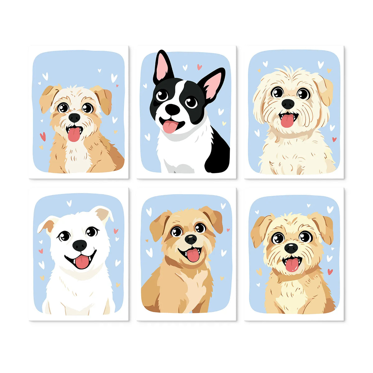 Amor de Cachorro - Mini Kit Pintar por Números