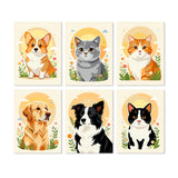 Retratos Florales de Mascotas - Mini Kit Pintar por Números