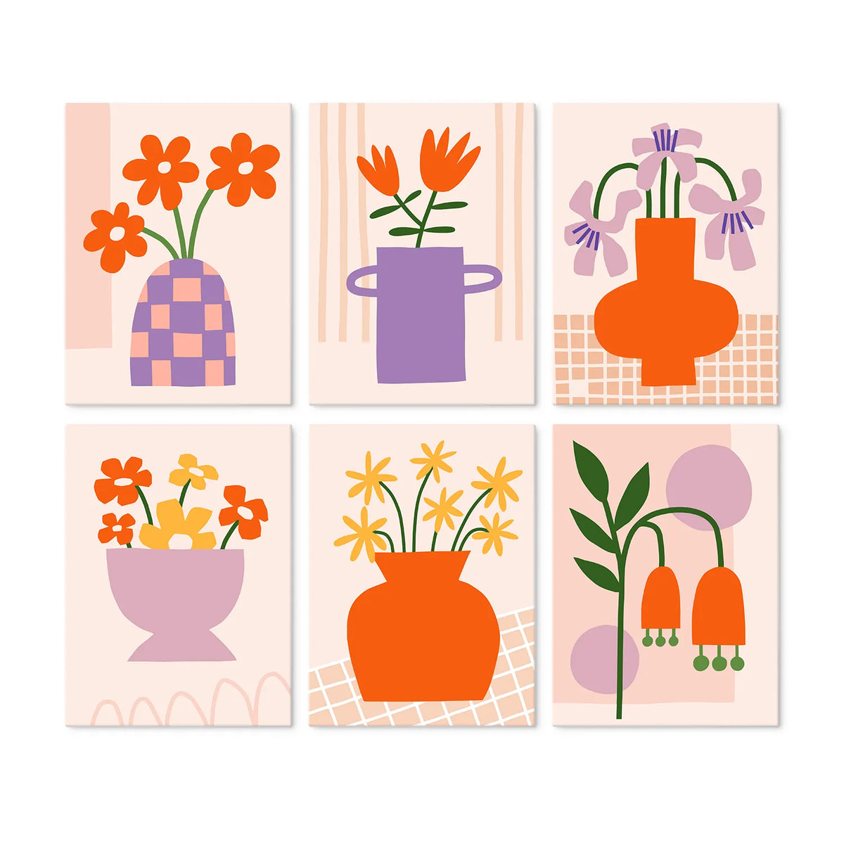 Flores Modernas - Mini Kit Pintar por Números