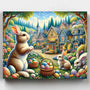Conejos y Flores- Pintar por Números- Canvas by Numbers