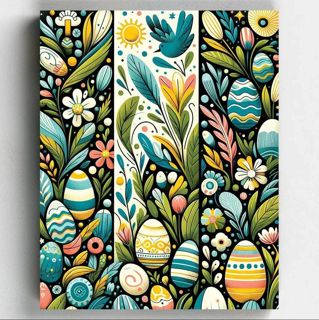 Jardín de Pascua - Pintar por Números- Pintar por Números- Canvas by Numbers