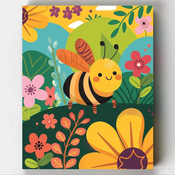 Abeja Pintar por Números Niños- Pintar por Números- Canvas by Numbers