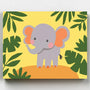 Elefante Pintar por Números Niños- Pintar por Números- Canvas by Numbers