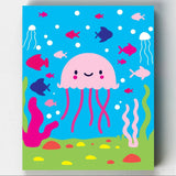 Medusa Rosa Pintar por Números Niños- Pintar por Números- Canvas by Numbers