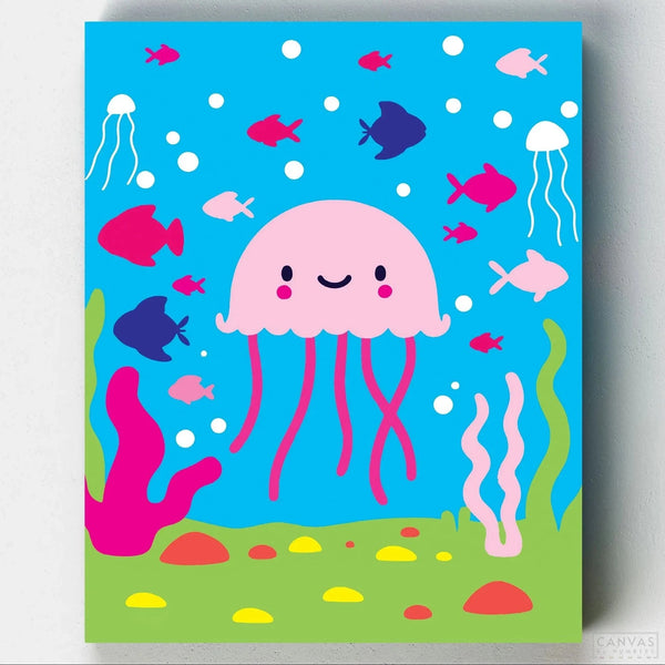Medusa Rosa Pintar por Números Niños- Pintar por Números- Canvas by Numbers