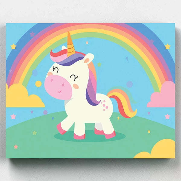 Unicornio Pintar por Números Niños- Pintar por Números- Canvas by Numbers