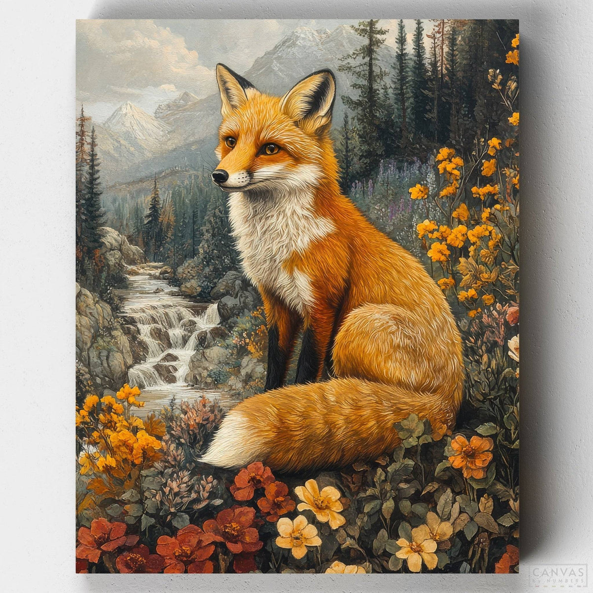 Zorro Rojo entre las Cumbres- Pintar por Números- Canvas by Numbers