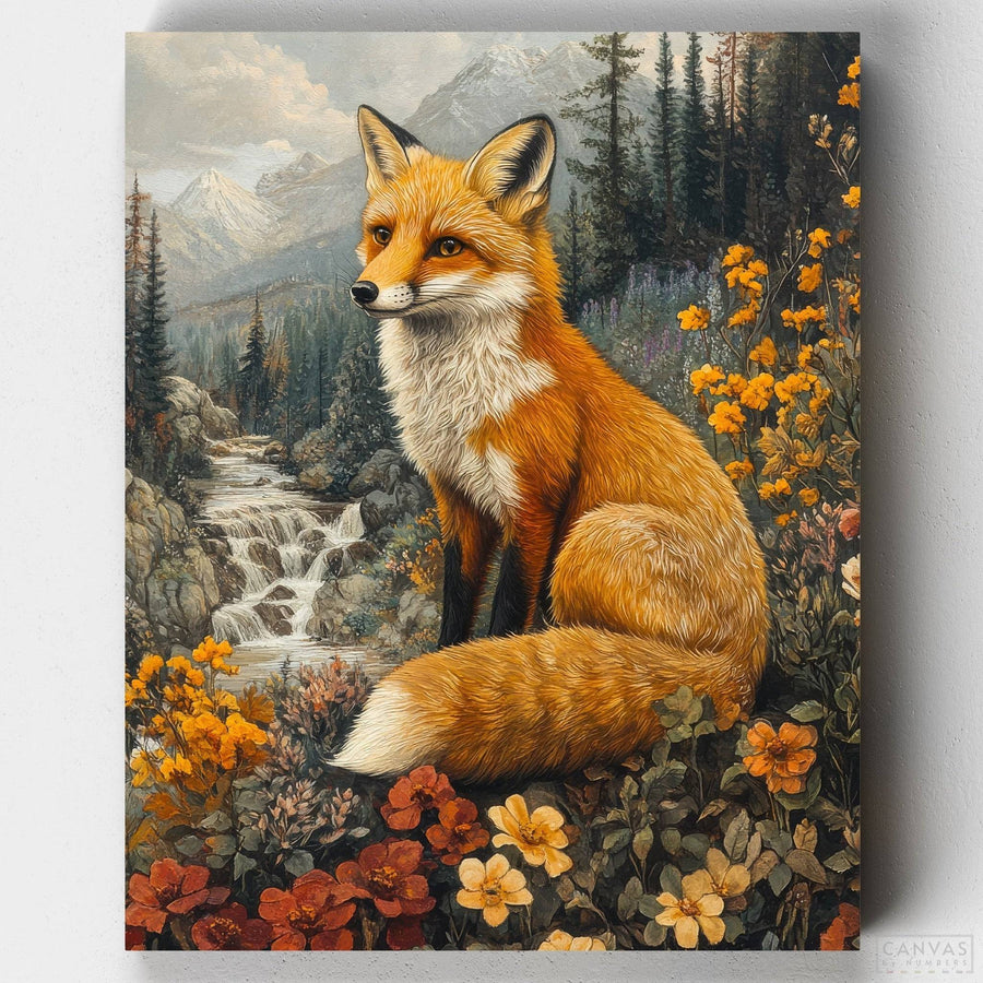 Zorro Rojo entre las Cumbres- Pintar por Números- Canvas by Numbers
