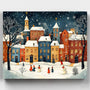 Navidad en el Pueblo Nevado- Pintar por Números- Canvas by Numbers