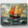 Cruzando el Mar Inquieto- Pintar por Números- Canvas by Numbers
