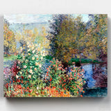 Un Rincón del Jardín en Montgeron- Pintar por Números- Canvas by Numbers