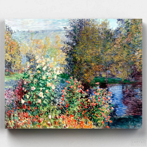 Un Rincón del Jardín en Montgeron- Pintar por Números- Canvas by Numbers