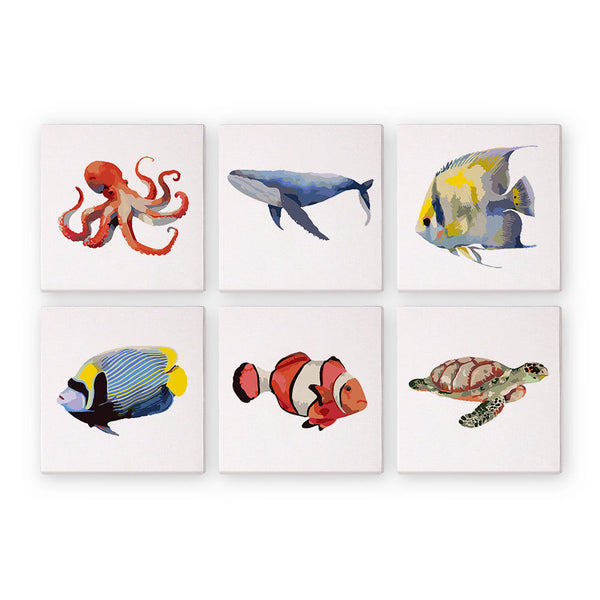 Criaturas Marinas - Mini Kit Pintar por Números