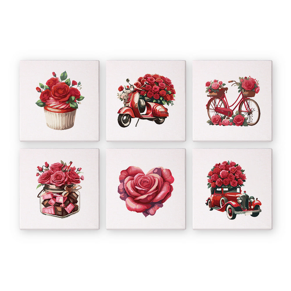 Amor y Rosas 1 - Mini Kit Pintar por Números
