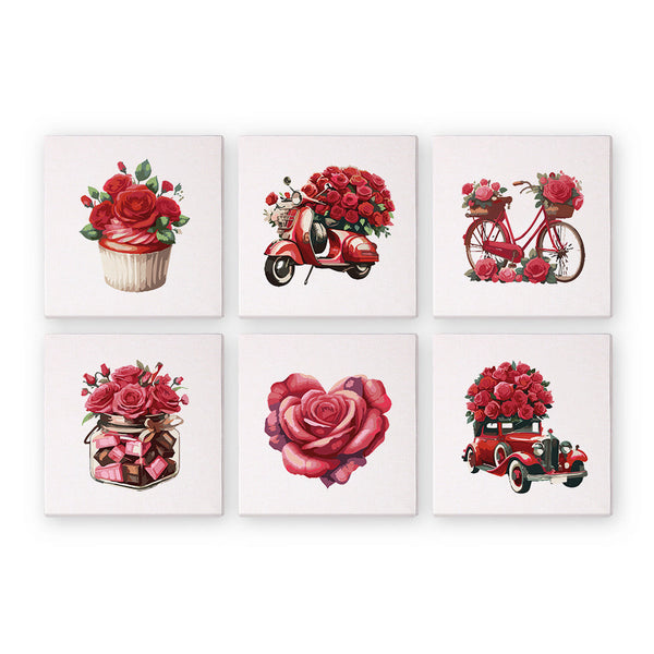 Amor y Rosas 1 - Mini Kit Pintar por Números