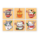 Gatitos de Navidad - Mini Kit Pintar por Números