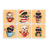 Cachorros de Navidad - Mini Kit Pintar por Números