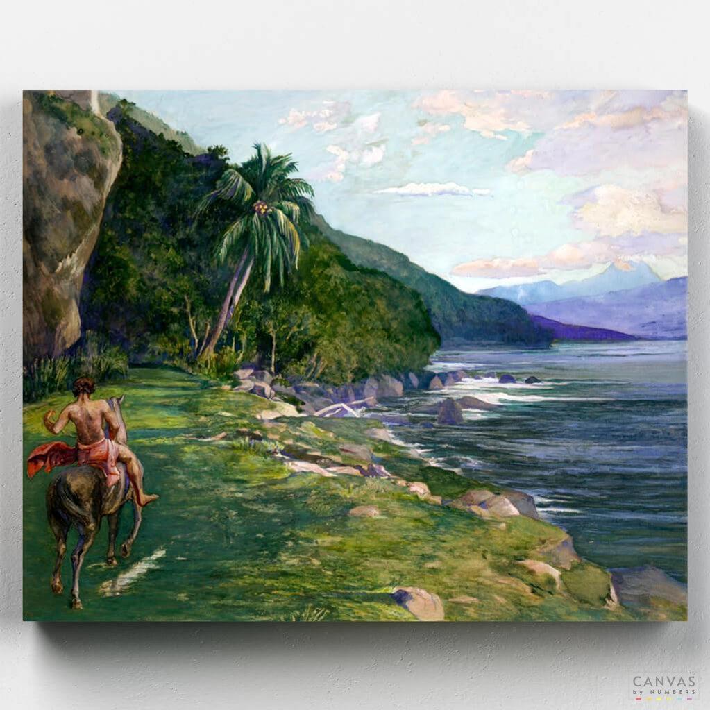 Sendero en Tahiti - Landscape Pintar por Números- Pintar por Números- Canvas by Numbers