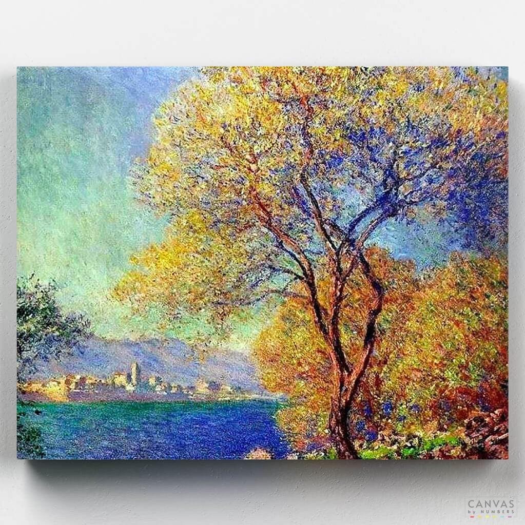 Vista de Antibes desde los Jardines Salis - Pintar por Números- Pintar por Números- Canvas by Numbers