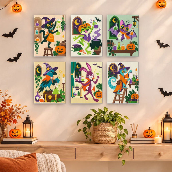 Animales de la Botica- Pintar por Números- Canvas by Numbers