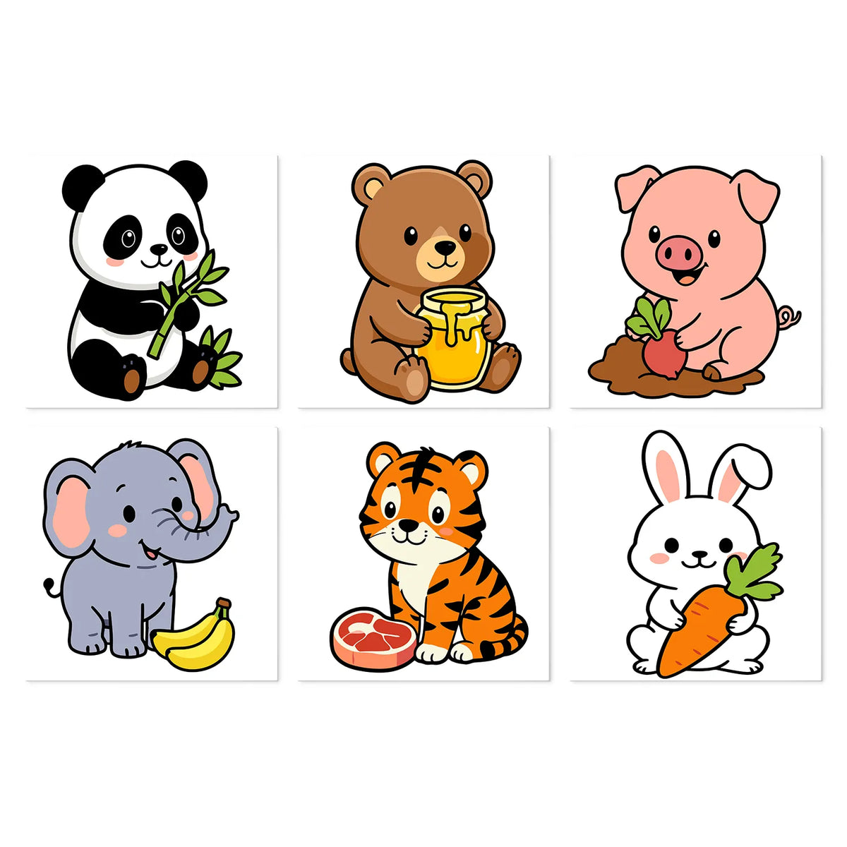 Bebés Animales y Meriendas - Mini Kit Pintar por Números