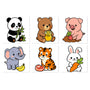 Bebés Animales y Meriendas - Mini Kit Pintar por Números- Pintar por Números- Canvas by Numbers