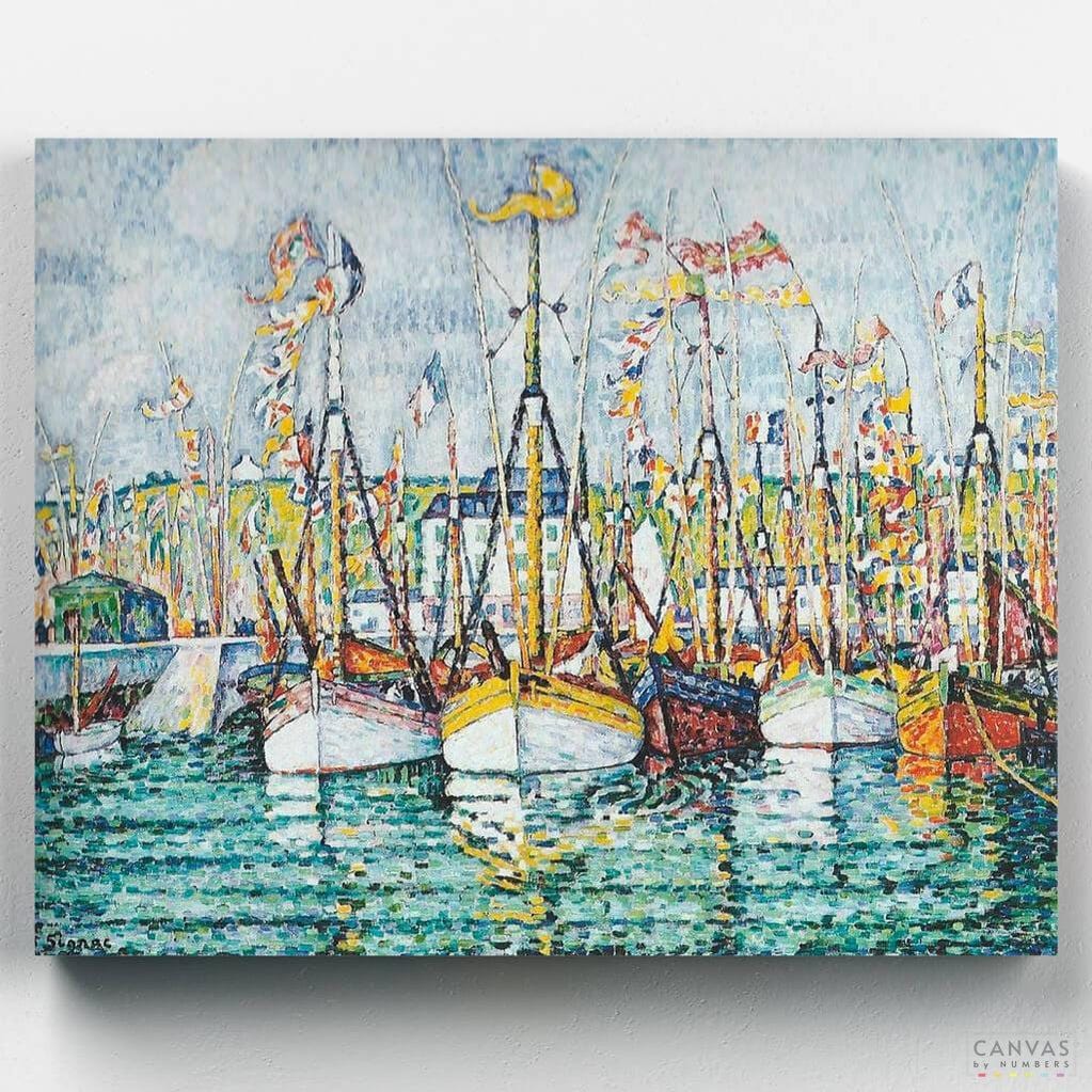 Bendición de los Atuneros en Groix - Pintar por Números- Pintar por Números- Canvas by Numbers