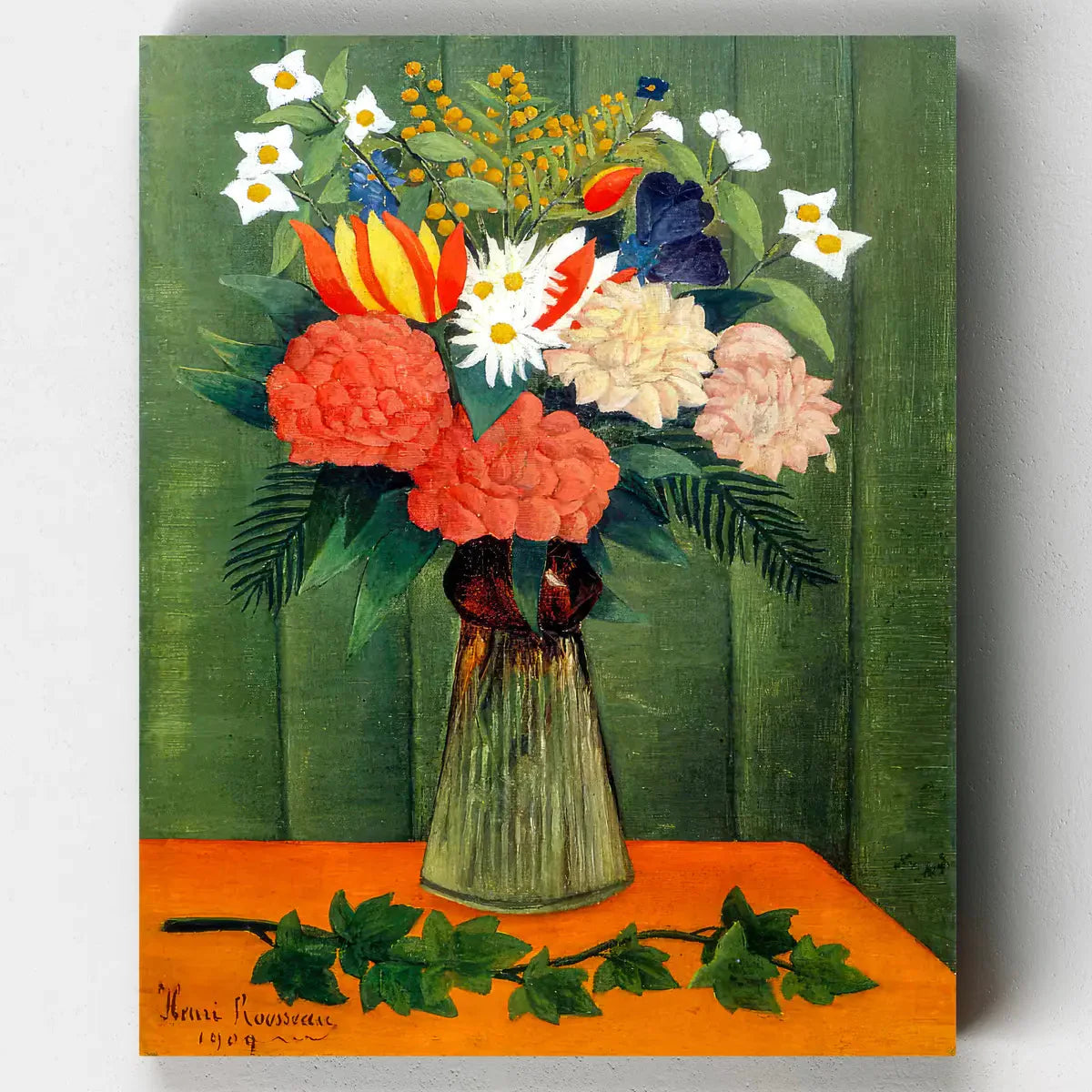 Ramo de Flores con Rama de Hiedra - Kit Pintar por Números