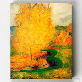 En el arroyo, Otoño - Pintar por Números- Pintar por Números- Canvas by Numbers