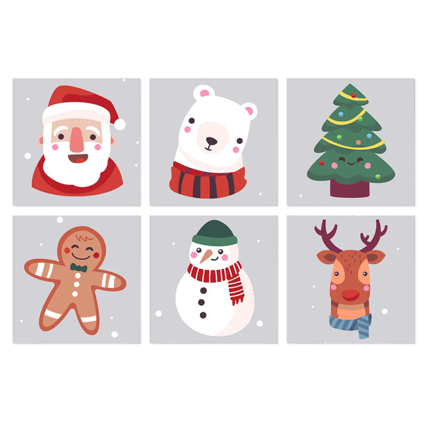 Íconos Navideños Sencillos - Mini Kit Pintar por Números