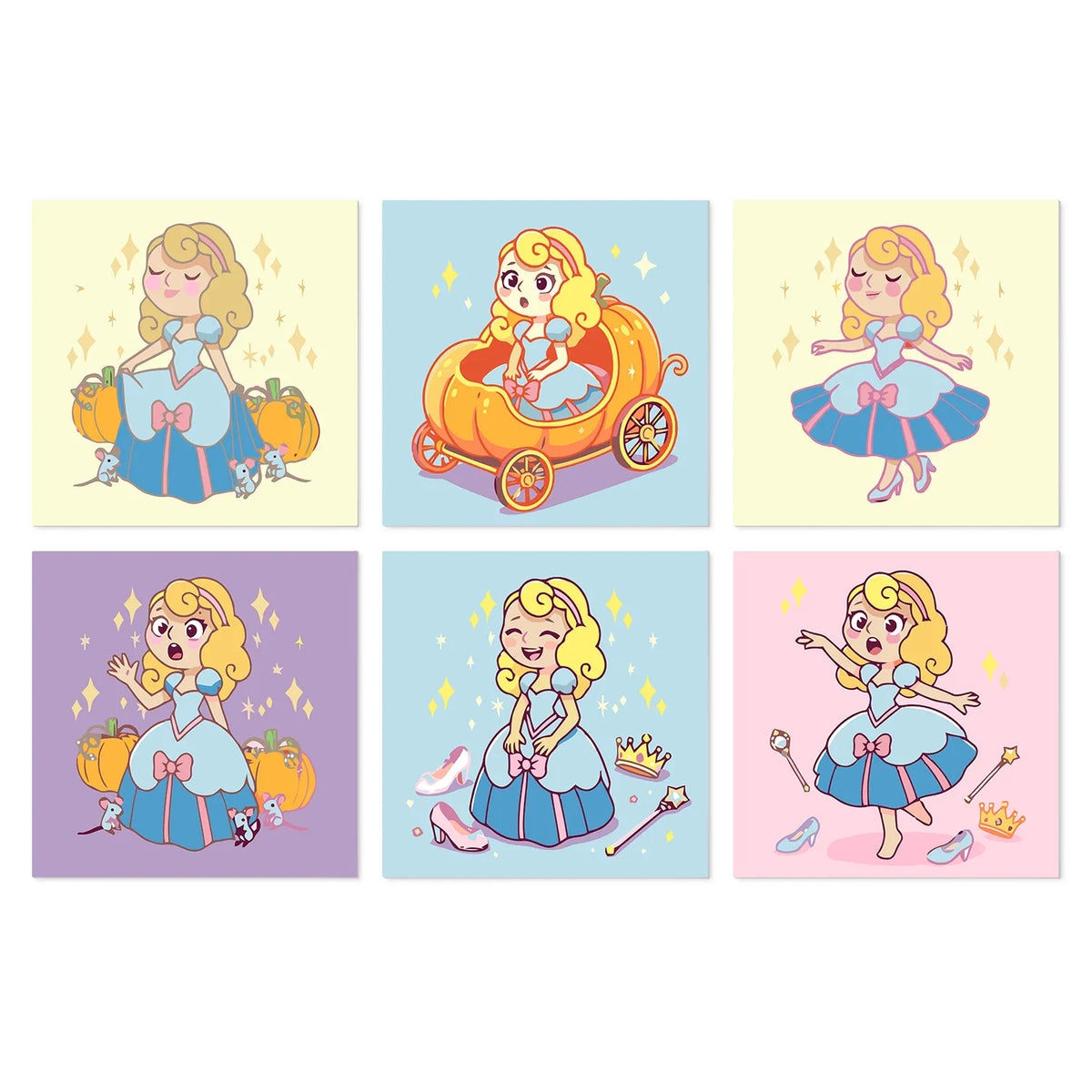 Princesa Cenicienta - Mini Kit Pintar por Números