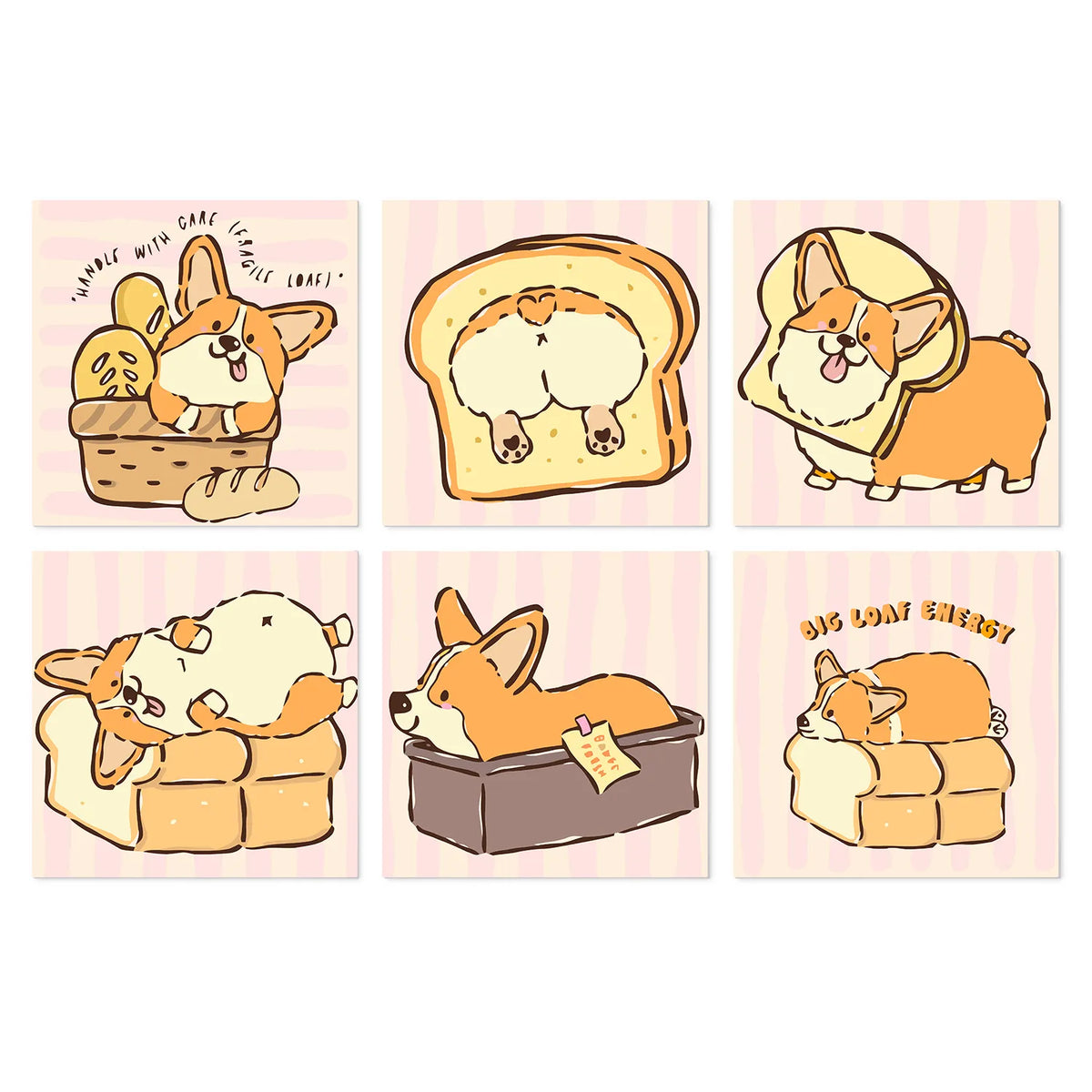 Corgi Pan - Mini Kit Pintar por Números