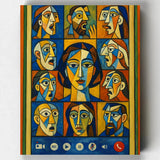 Videollamada Cubista- Pintar por Números- Canvas by Numbers