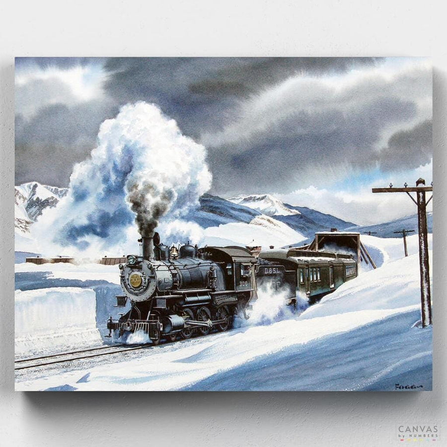Tren de Pasajeros Denver & Salt Lake- Pintar por Números- Canvas by Numbers