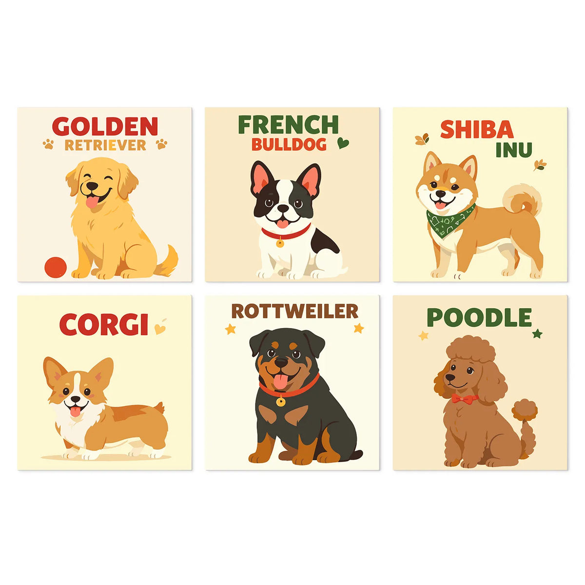 Razas de Perros - Mini Kit Pintar por Números