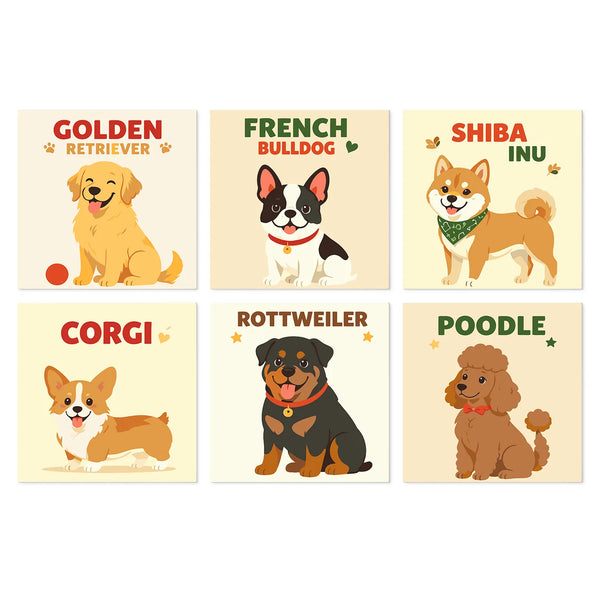 Razas de Perros - Mini Kit Pintar por Números